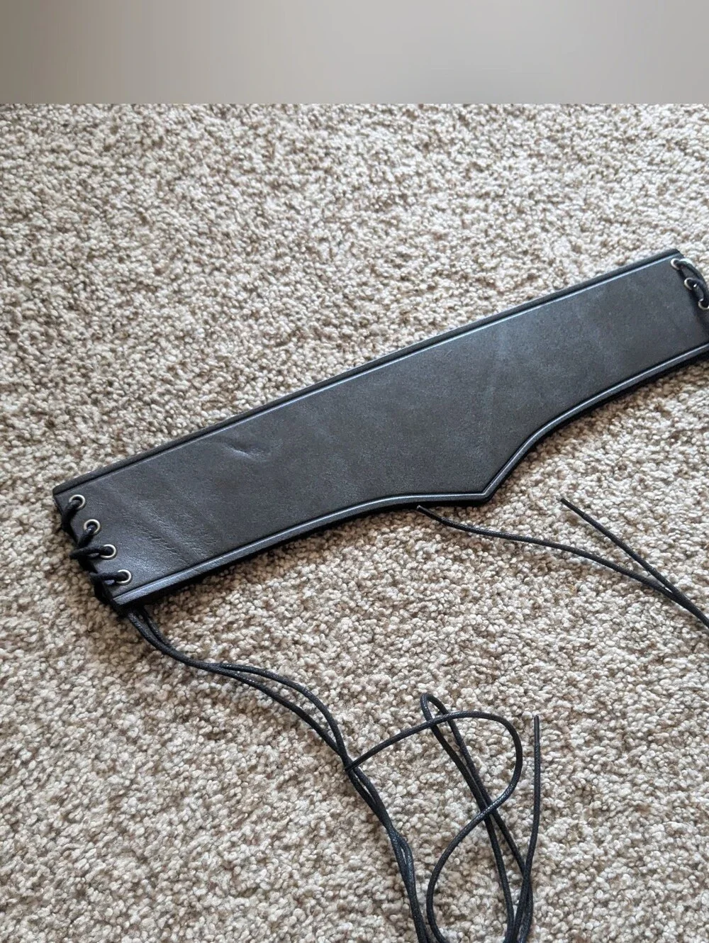 French Meadows Wide Leather Waist Belt In Black